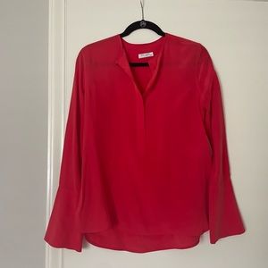 Equipment Red XS silk button up blouse